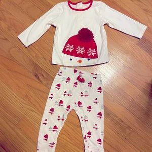 SOLD Gymboree Snowman Pajamas 12-18M